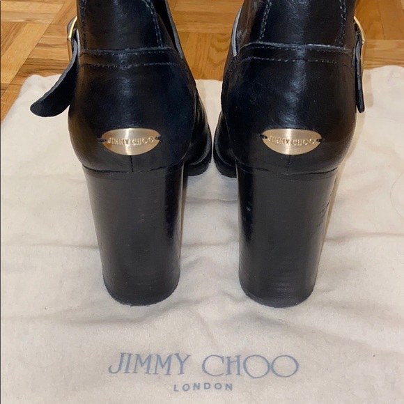 Jimmy Choo black Dart Calf Leather Bike Boots - Picture 6 of 7